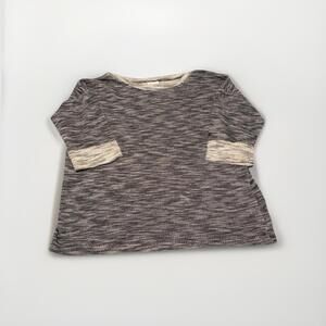 Women Columbia Sweater Light Weight Sz Large Gray Pullover 3/4 Sleeve Sweater(B2